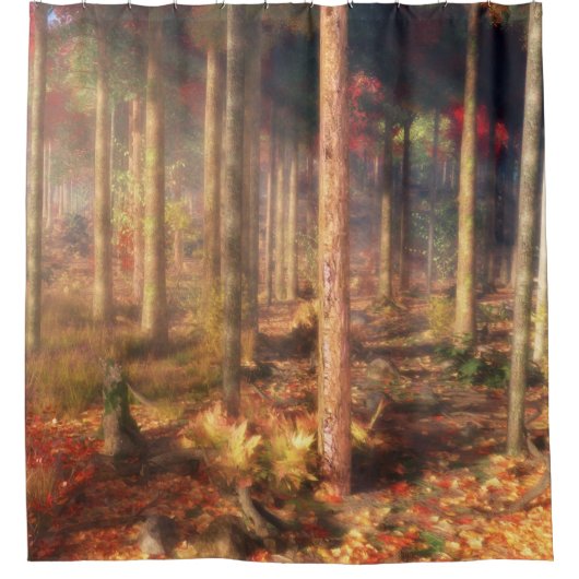 葉金ゴールドシャワーカーテン シャワーカーテン (正面)