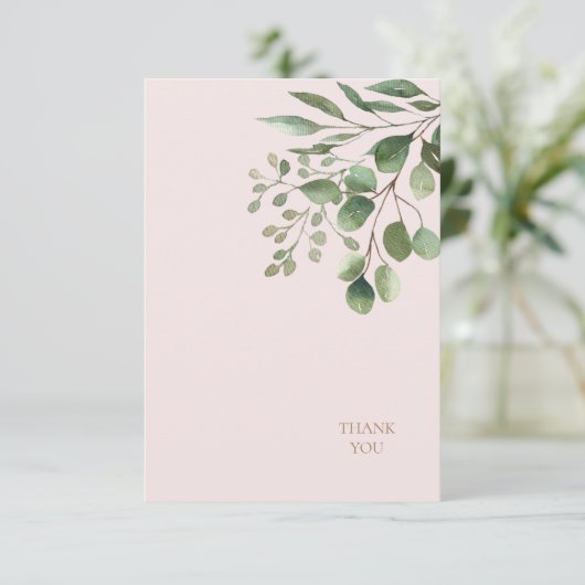 葉金ゴールド文字結婚赤面ありがとう サンキューカード (スタンド正面)