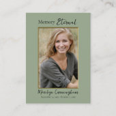 葉金ゴールド正統フォトメモリアル祈りの言葉カード プレイスカード (正面)