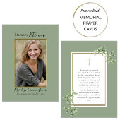 葉金ゴールド正統フォトメモリアル祈りの言葉カード プレイスカード