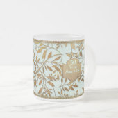 葉金ゴールド50結婚周年 フロストグラスマグカップ (正面右)