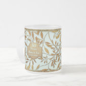 葉金ゴールド50結婚周年 フロストグラスマグカップ (正面左)