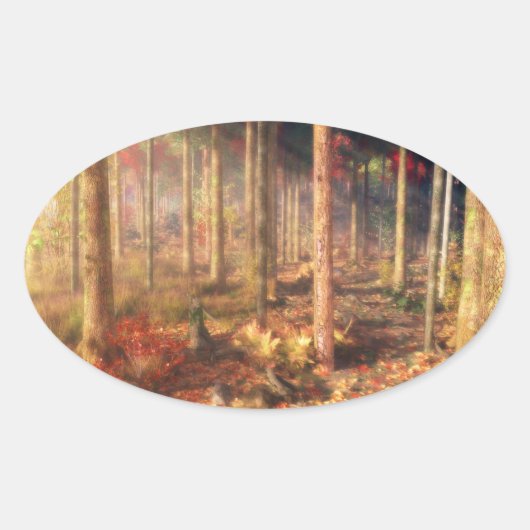 葉金ゴールド 楕円形シール (正面)