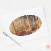 葉金ゴールド 楕円形シール (封筒)