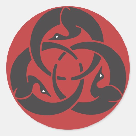 葉隠れ丸シール ラウンドシール (正面)