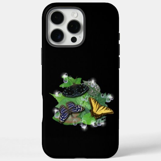 葉雨粒と星付き蝶 Case-Mate iPhoneケース (裏面)