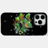 葉雨粒と星付き蝶 Case-Mate iPhoneケース (裏面 (横))