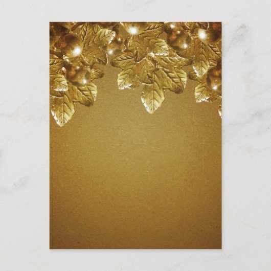 葉飾り背景 ポストカード (正面)