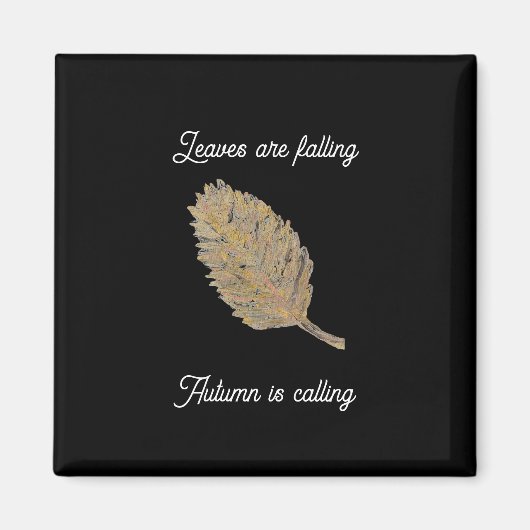 葉黒磁石が落下している マグネット (正面)