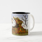 "葉"に飛び込んで襲って下さい ツートーンマグカップ (正面右)