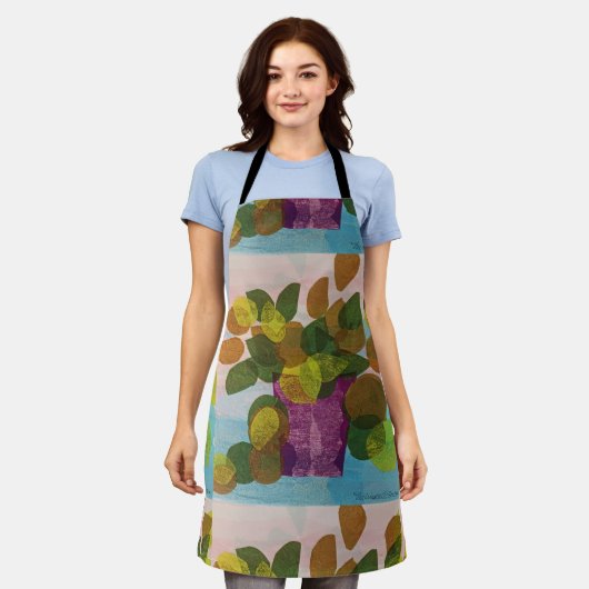 葉 エプロン (着用した状態)