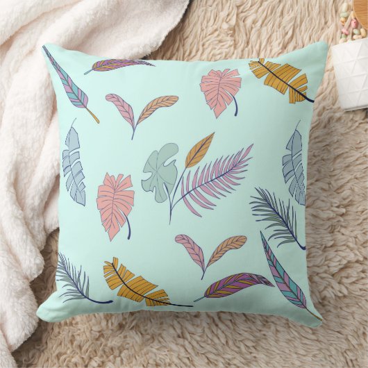 葉 クッション (ブランケット)