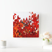 葉 スクエア壁時計 (ホーム)