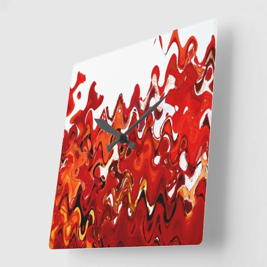 葉 スクエア壁時計 (傾斜)