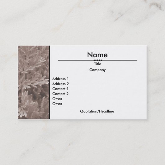 葉（セピア）名刺 名刺 (正面)