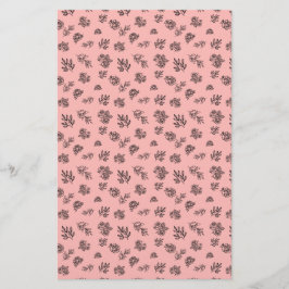 葉+バラ任意の色のソープラップに手書き