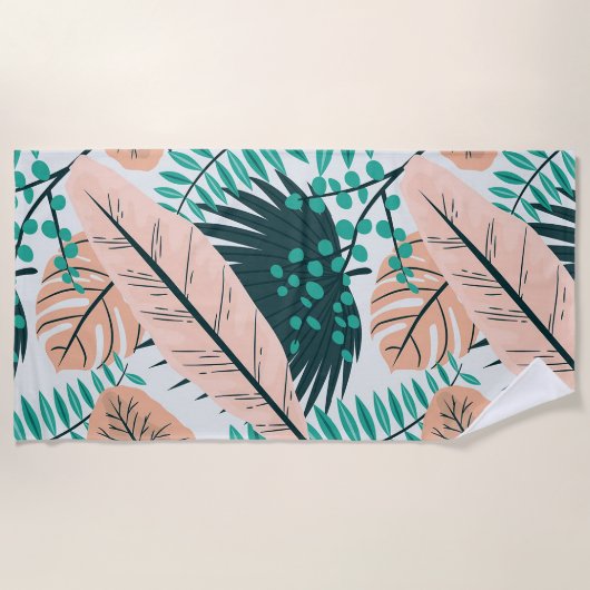 葉 ビーチタオル (正面)