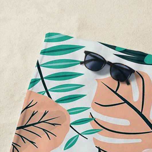 葉 ビーチタオル (インサイチュ)