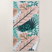 葉 ビーチタオル (正面)