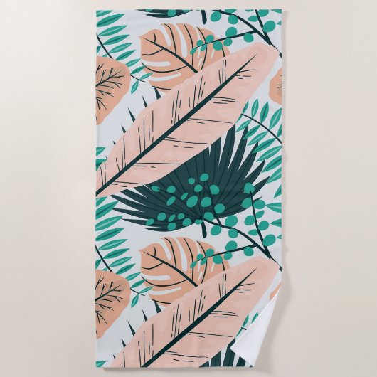 葉 ビーチタオル (正面)