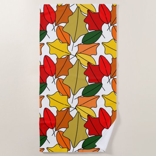 葉 ビーチタオル (正面)