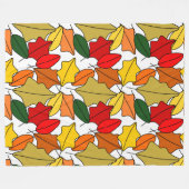 葉 フリースブランケット (正面(横))