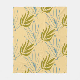 葉 フリースブランケット