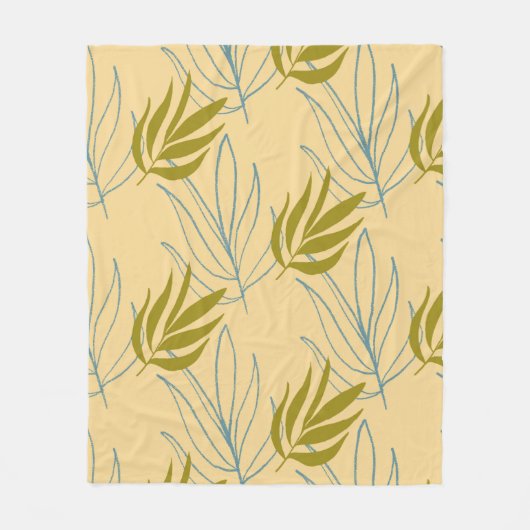 葉 フリースブランケット (正面)