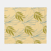 葉 フリースブランケット (正面(横))