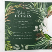 葉+フローラ結婚式招待状と詳細 三つ折り招待状 (内部最初)