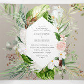 葉+フローラ結婚式招待状と詳細 三つ折り招待状 (内部中)