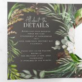 葉+フローラ結婚式招待状と詳細 三つ折り招待状 (内部最初)