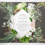 葉+フローラ結婚式招待状と詳細 三つ折り招待状 (内部中)