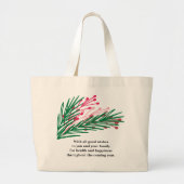 葉&ベリーズジャンボトートバッグ ラージトートバッグ (正面)