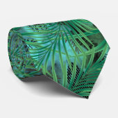 葉，ヤシ，木，緑，青 ネクタイ (ロール)