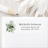 葉&ユーカリ差出人住所ラベル ラベル (インサイチュ)