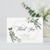 葉&ユーカリ金ゴールドサンキューカード サンキューカード (スタンド正面)