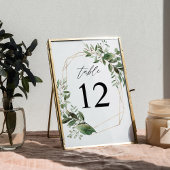 葉&ユーカリ金ゴールド表番号 テーブルナンバー