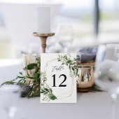 葉&ユーカリ金ゴールド表番号 テーブルナンバー