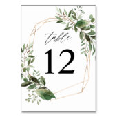 葉&ユーカリ金ゴールド表番号 テーブルナンバー (正面)