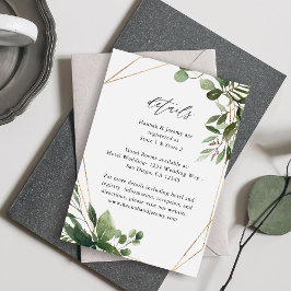 葉&ユーカリ金ゴールドLG 2 エンクロージャーカード