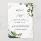 葉&ユーカリ金ゴールドLG 2 エンクロージャーカード (正面)