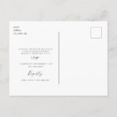 葉&ライト超音波写真ベビーシャワーInv インビテーションポストカード (裏面)