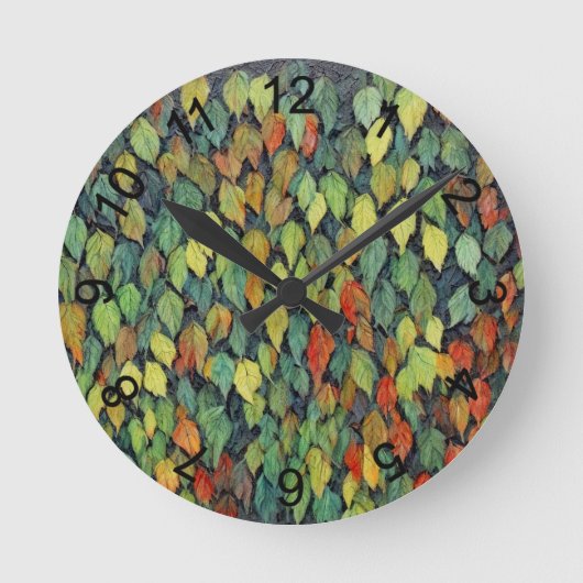 葉 ラウンド壁時計 (正面)