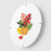 葉 ラージ壁時計 (傾斜)