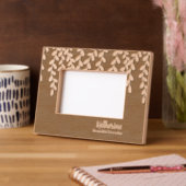 葉 レーザー彫刻フレーム (左)