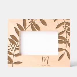 葉 レーザー彫刻フレーム