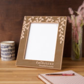 葉 レーザー彫刻フレーム (左)