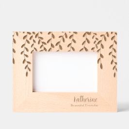 葉 レーザー彫刻フレーム