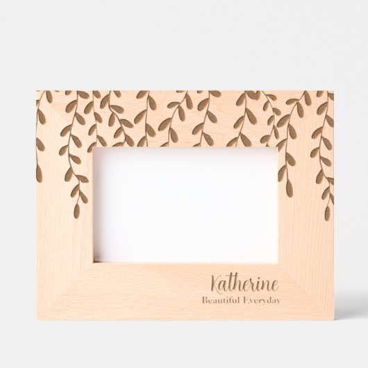 葉 レーザー彫刻フレーム (正面)